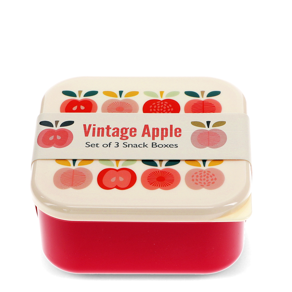 snack boxes (set of 3) - vintage apple