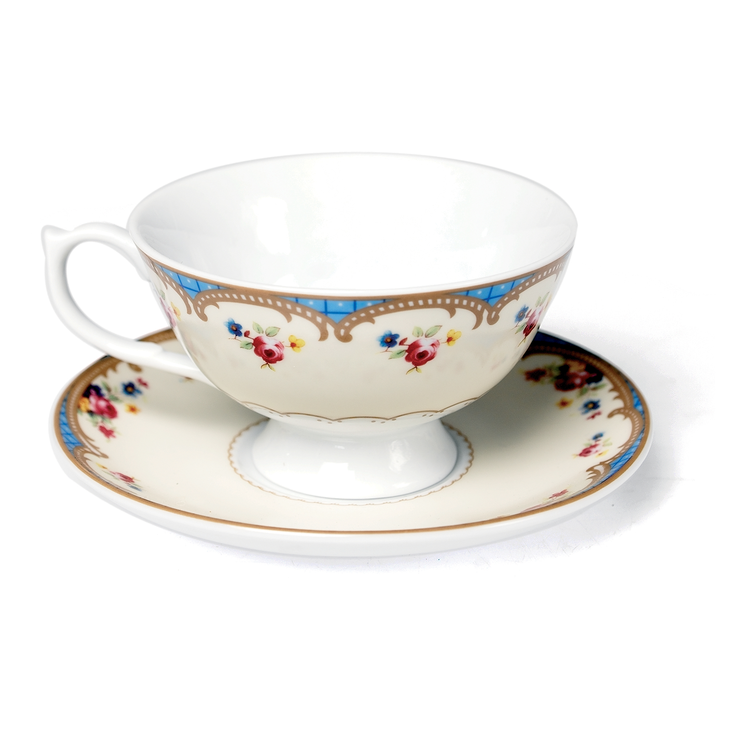 roses regency teacup and saucer