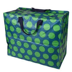 jumbo storage bag - green on blue spotlight