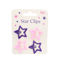 star hair clips (set of 4) - pink and purple