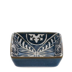 square ceramic dipping bowl 7cm - leaf