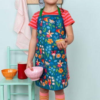 tablier enfant en coton essuyable - fairies in the garden