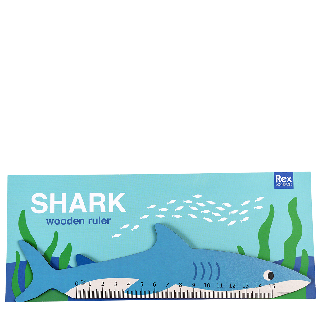 wooden ruler - shark