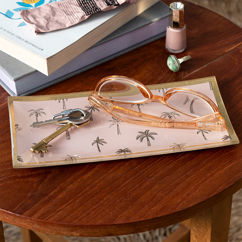 schmuckschale aus glas - palmen