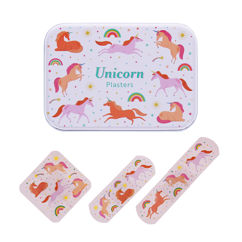 children's plasters in a tin (30 pcs) - unicorn