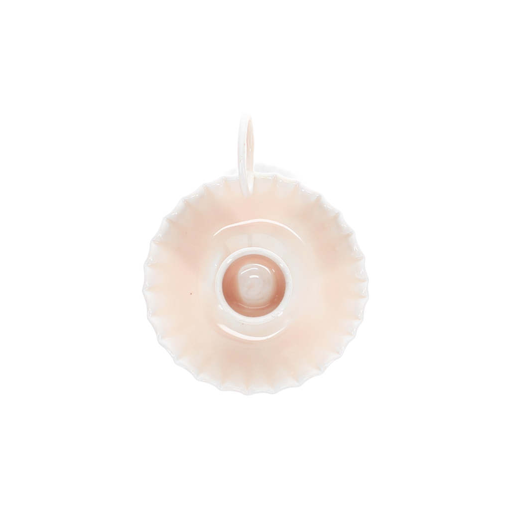 bougeoir chandelier en émail - rose