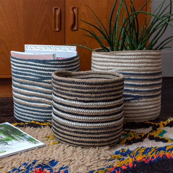 jute round baskets s/3