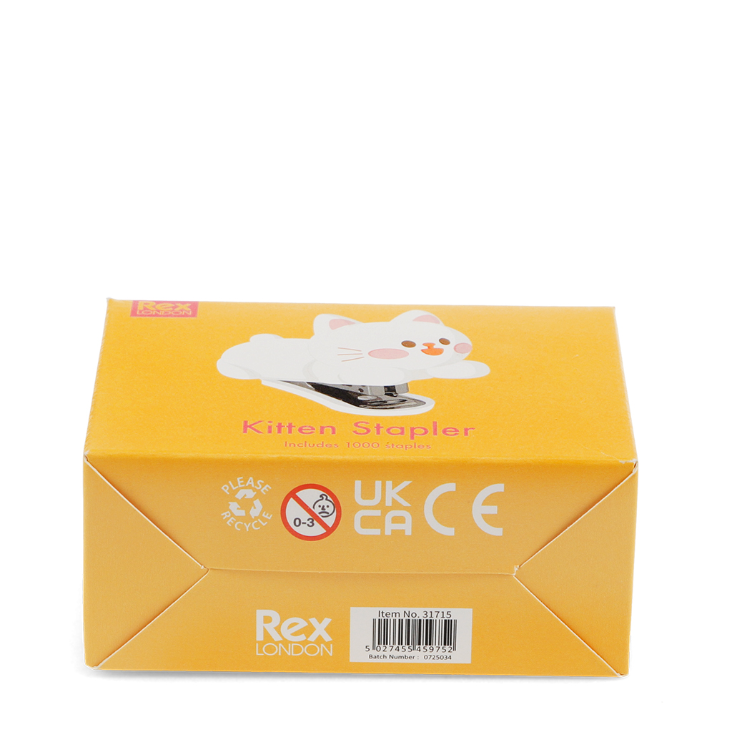 mini-hefter mit 1000 heftklammern- katze