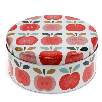 cake storage tin - vintage apple