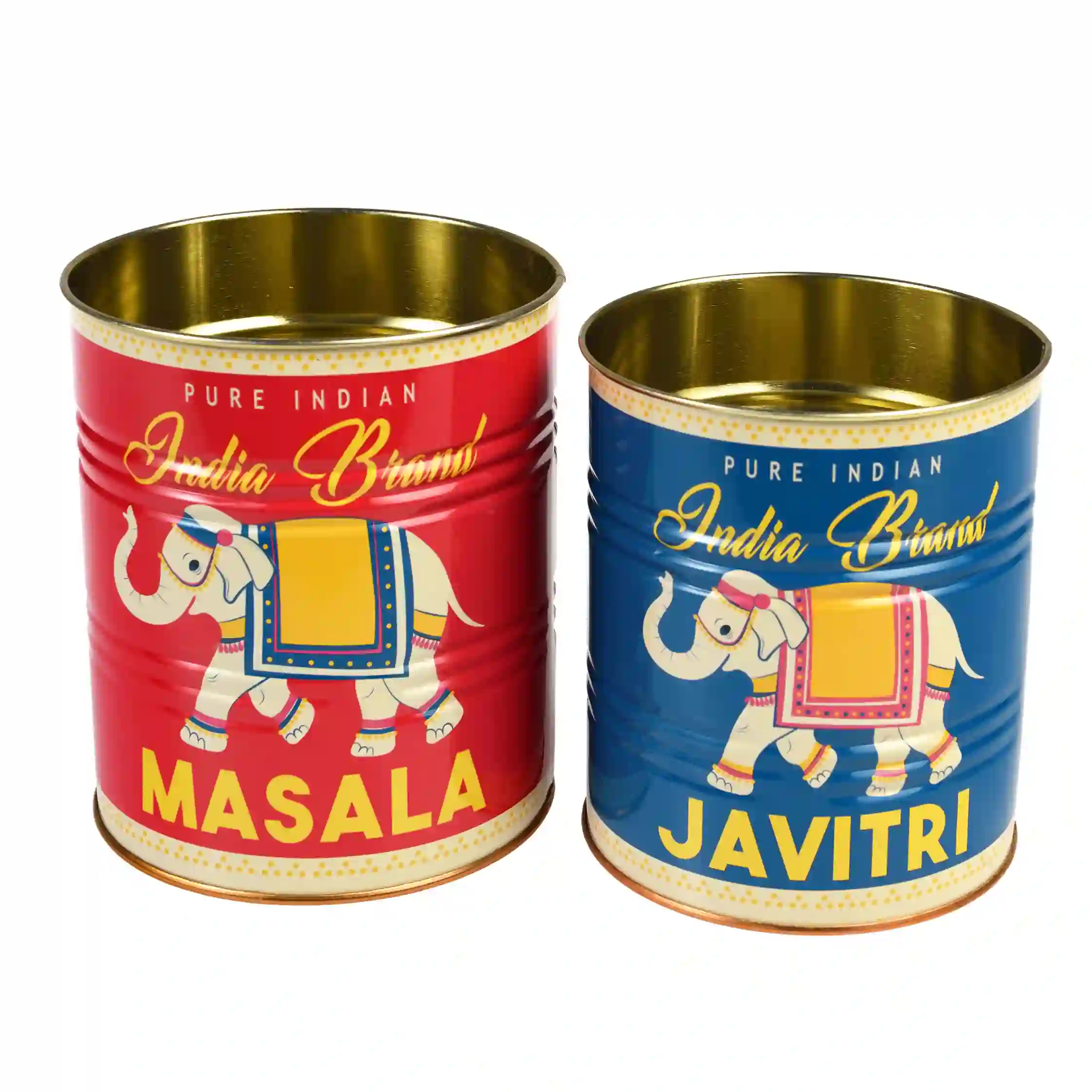 latas almacenamiento masala y javitri (juego de 2)