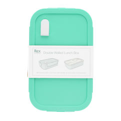 doppelwandige lunchbox mit trennwand - aqua