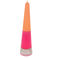 tall two-colour cone candle - pink-orange