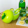 eiskübel in obstform mit deckel und zange – apfel