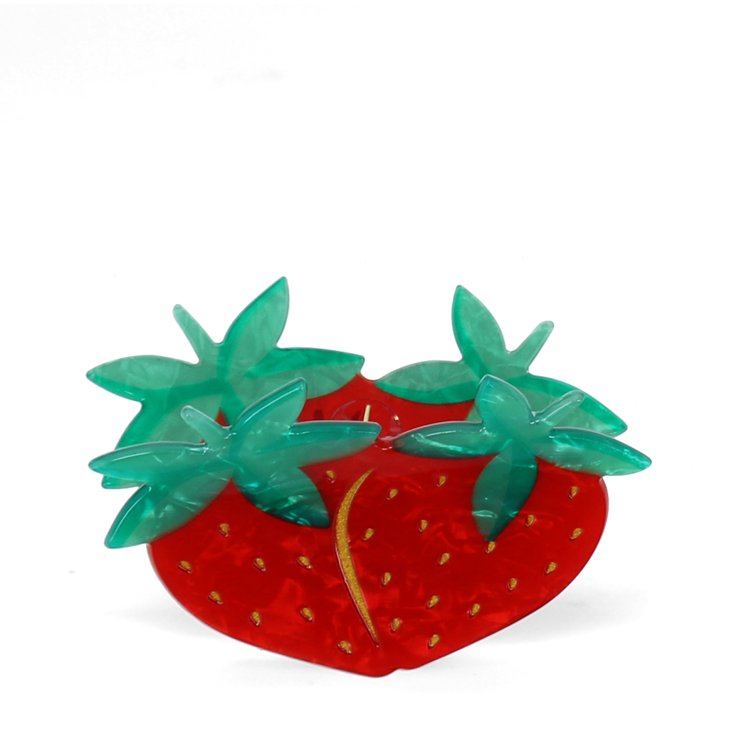 hair claw clip - strawberries