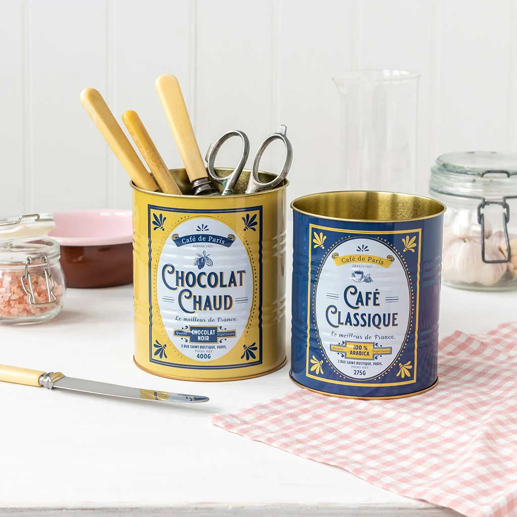 storage tins (set of 2) - café de paris