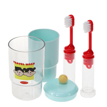 toothbrush cup with two toothbrush
