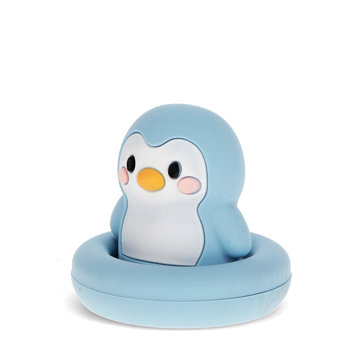 silicone bath toy - blue penguin
