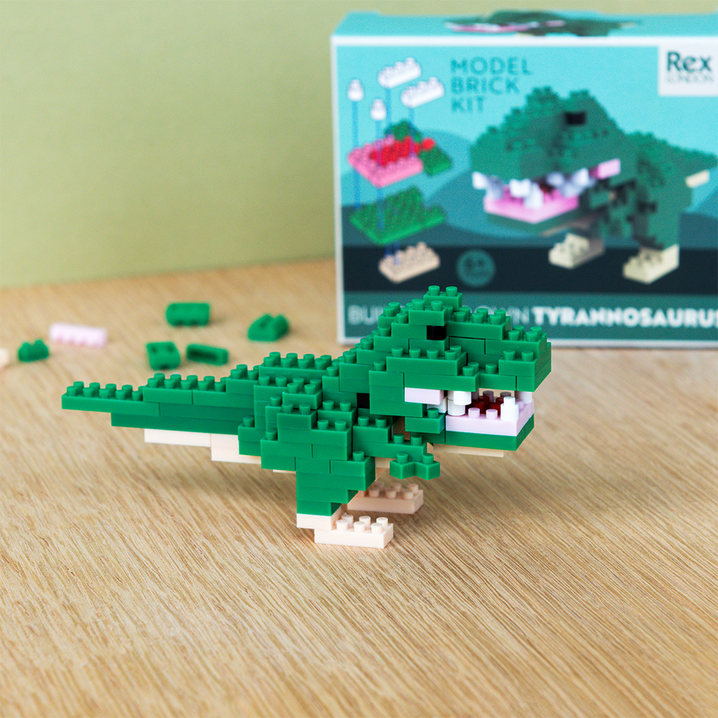 build your own dinosaur model brick kit - tyrannosaurus rex