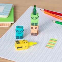 highlighter set zum zusammenstecken - roboter highlighter set zum zusammenstecken - roboter