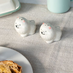 ceramic salt and pepper shakers - dogs