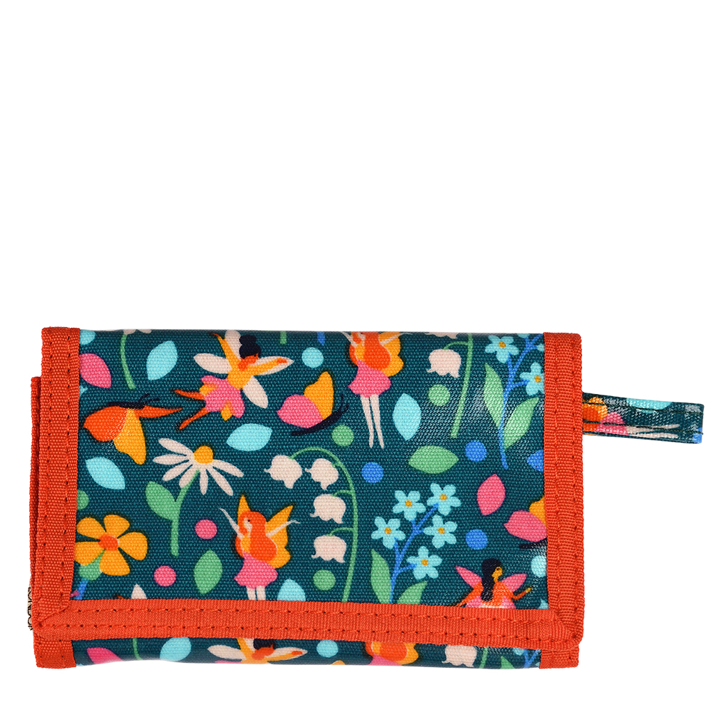 children's wallet - fairies in the garden