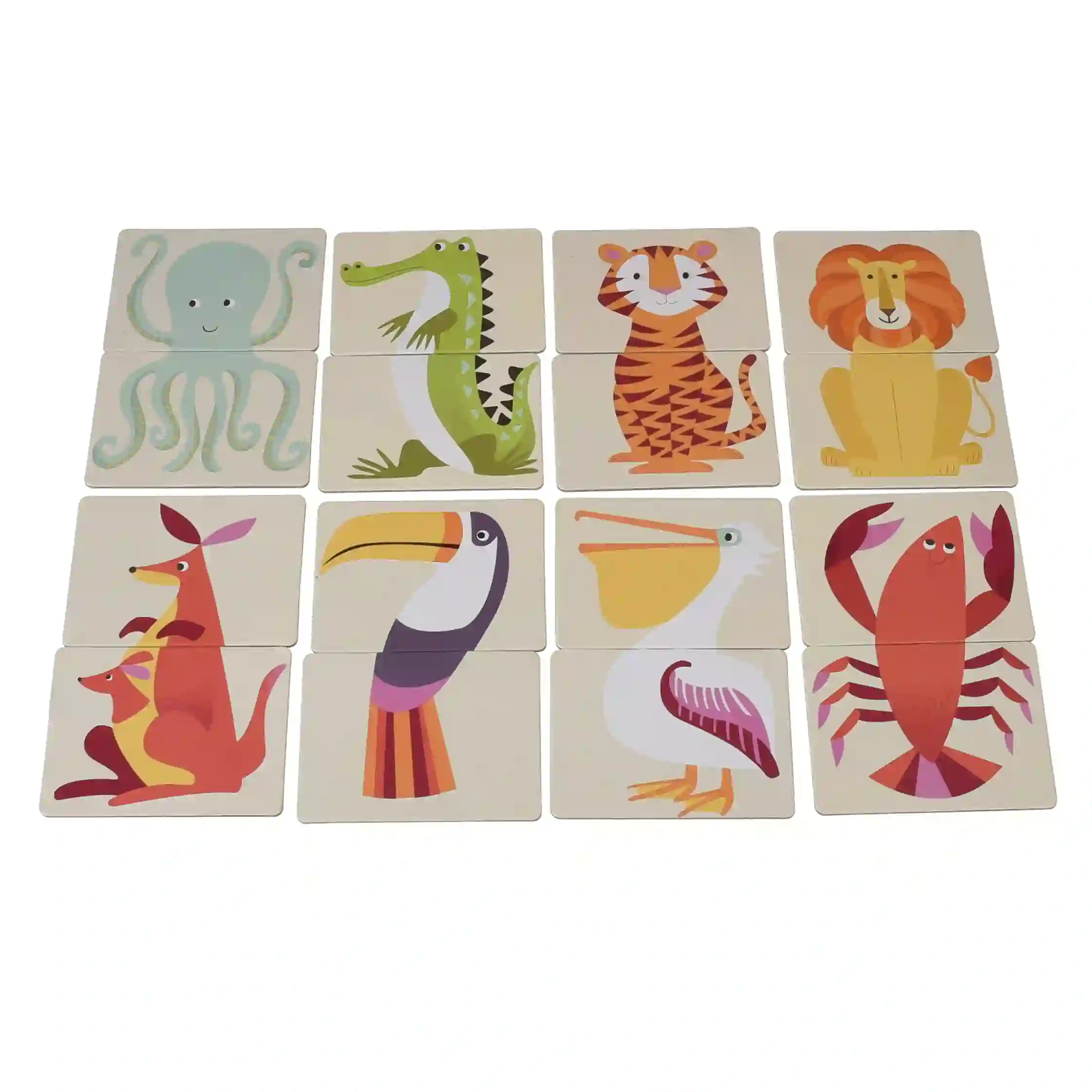 juego de cabezas y colas 'colourful creatures'
