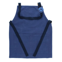 zweifarbige utility-schürze - indigo blue