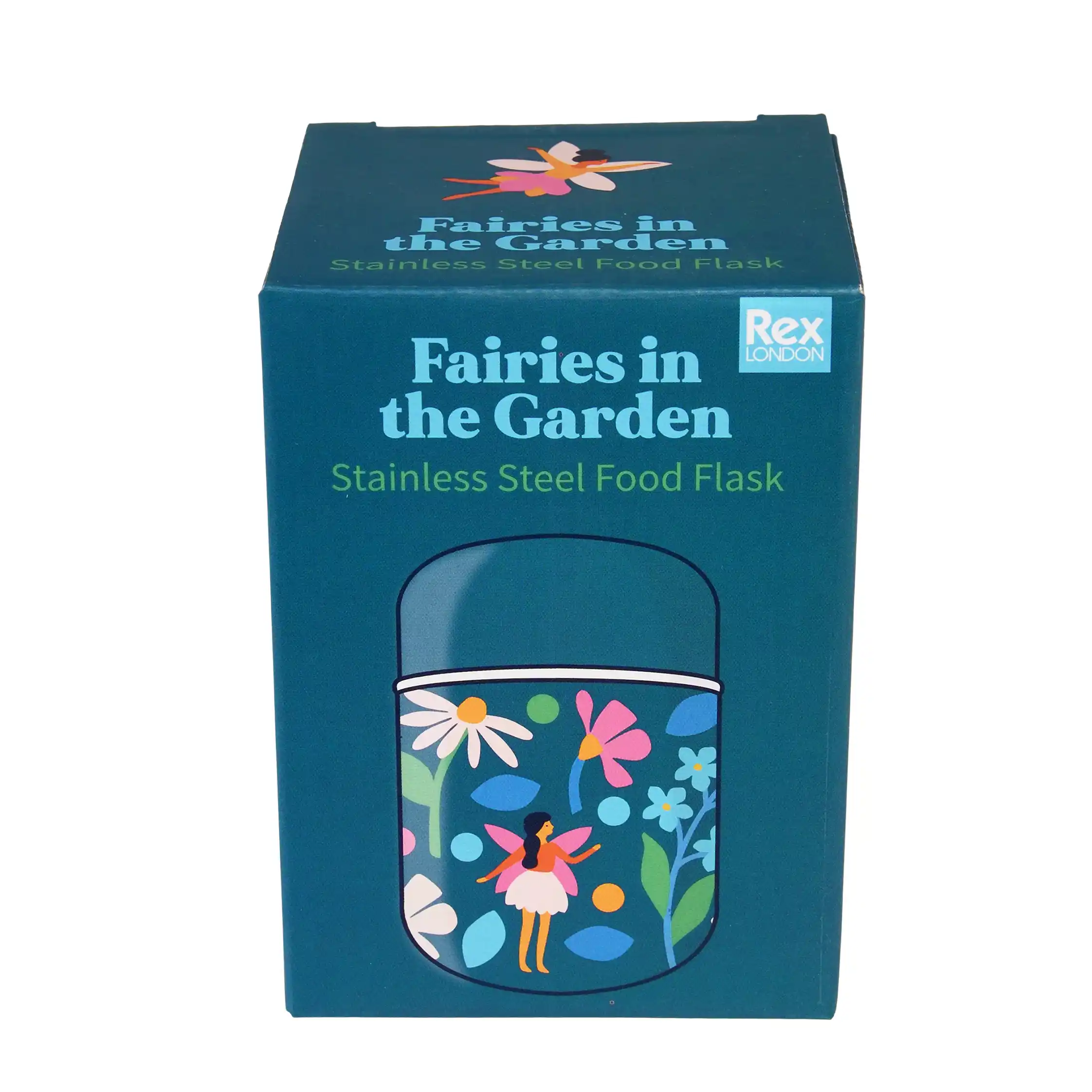 stainless steel food flask - fairies in the garden