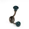 ceramic double hook - blue