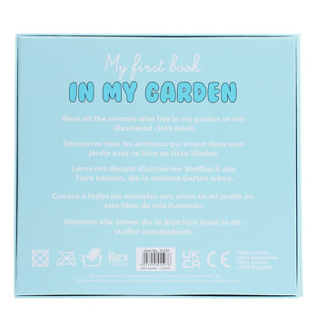 babybuch aus stoff – in my garden