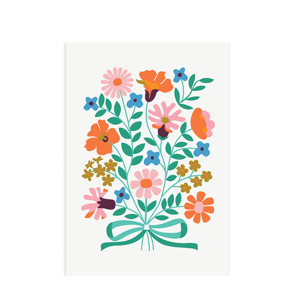 greetings card - bunch of flowers