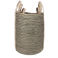 tall jute storage baskets (set of 3) - green stripes