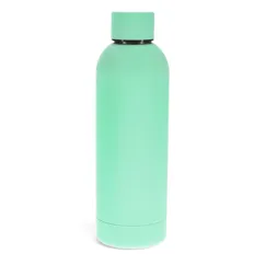 rubber coated steel bottle 500ml - mint green rubber coated steel bottle 500ml - mint green