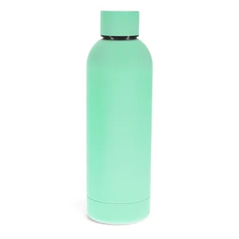 rubber coated steel bottle 500ml - mint green rubber coated steel bottle 500ml - mint green