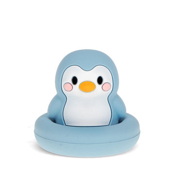 silicone bath toy - blue penguin