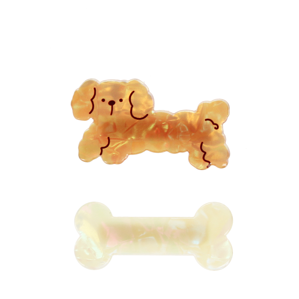 hair clips (set of 2) - dog and bone