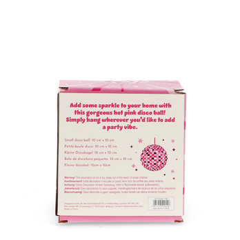 boule disco suspendue (10 cm) - rose