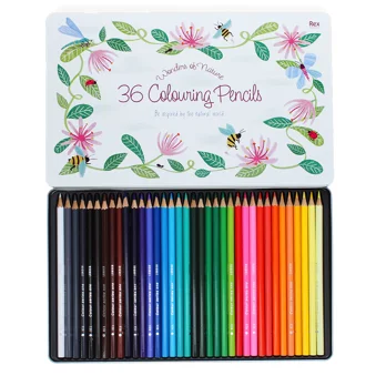 36 colouring pencils in a tin - wonders of nature 36 colouring pencils in a tin - wonders of nature