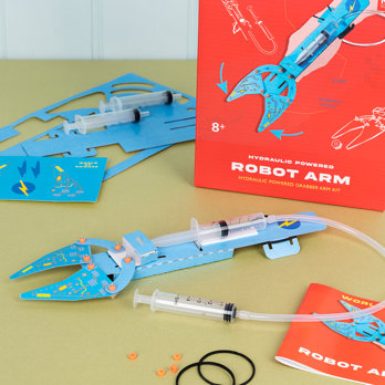 make your own hydraulic powered robot arm