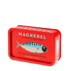 mini storage tin with lid - mackerel 