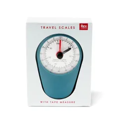 travel scales with tape measure - petrol blue travel scales with tape measure - petrol blue