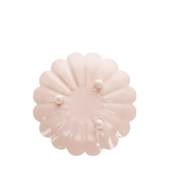 plat à bougie émaillé en forme de fleur (9 cm) - rose tendre