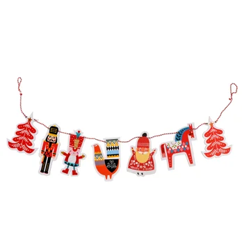 wooden hanging christmas garland wooden hanging christmas garland