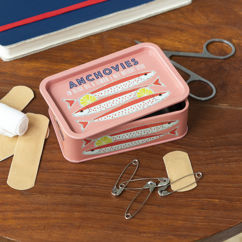boîte de conservation miniature avec couvercle - anchovies