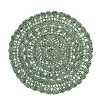 crochet placemat - green