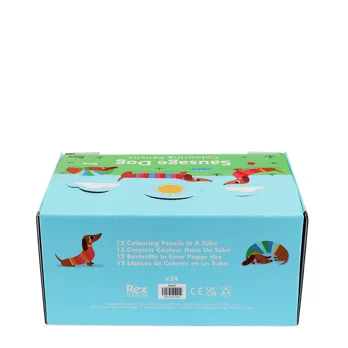 buntstifte in der pappröhre - sunny sausage dog buntstifte in der pappröhre - sunny sausage dog