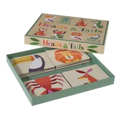 heads and tails game - colourful creatures heads and tails game - colourful creatures
