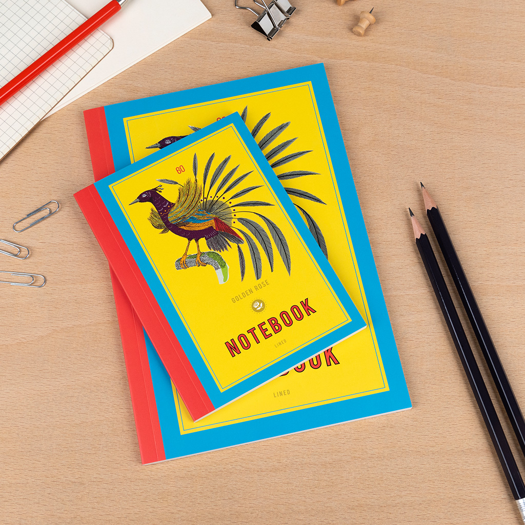 a5 notebook - golden rose syrup
