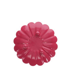 socle à bougie plat émaillé en forme de fleur (9 cm) - rouge
