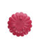 socle à bougie plat émaillé en forme de fleur (9 cm) - rouge